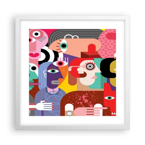 Poster in einem weißen Rahmen - Wir sind von Herrn Picasso - 40x40 cm