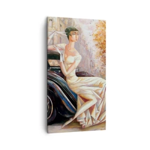 Bild auf Leinwand - Leinwandbild - Eleganz im Retro-Stil - 45x80 cm