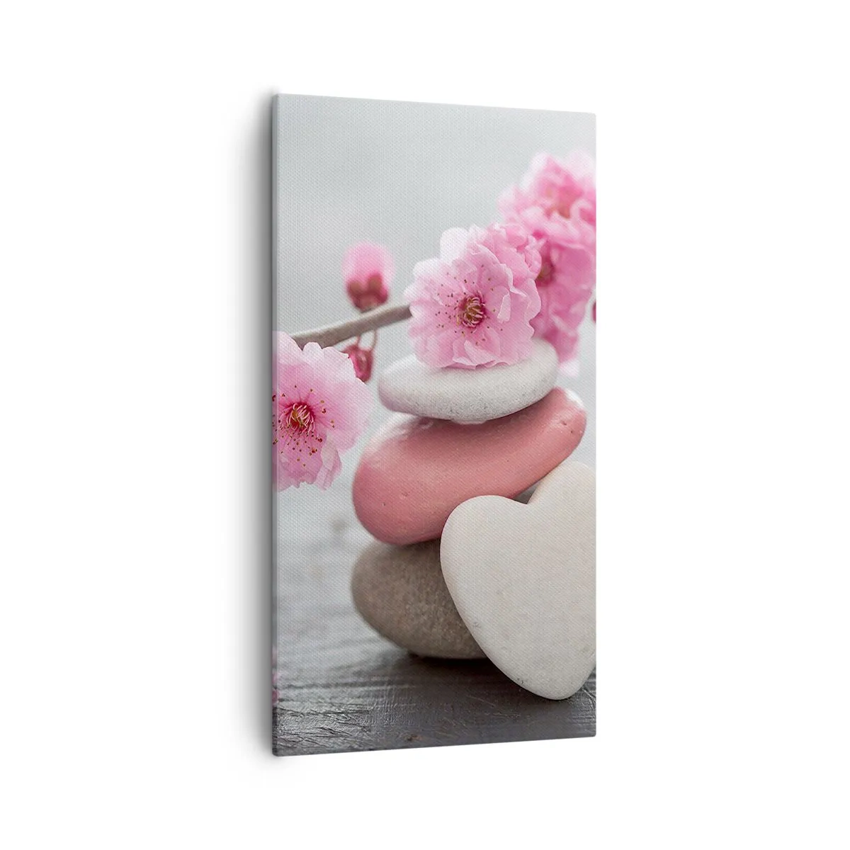 Bild auf Leinwand - Leinwandbild - Glückseligkeit mit einer Kirschblüte - 55x100 cm
