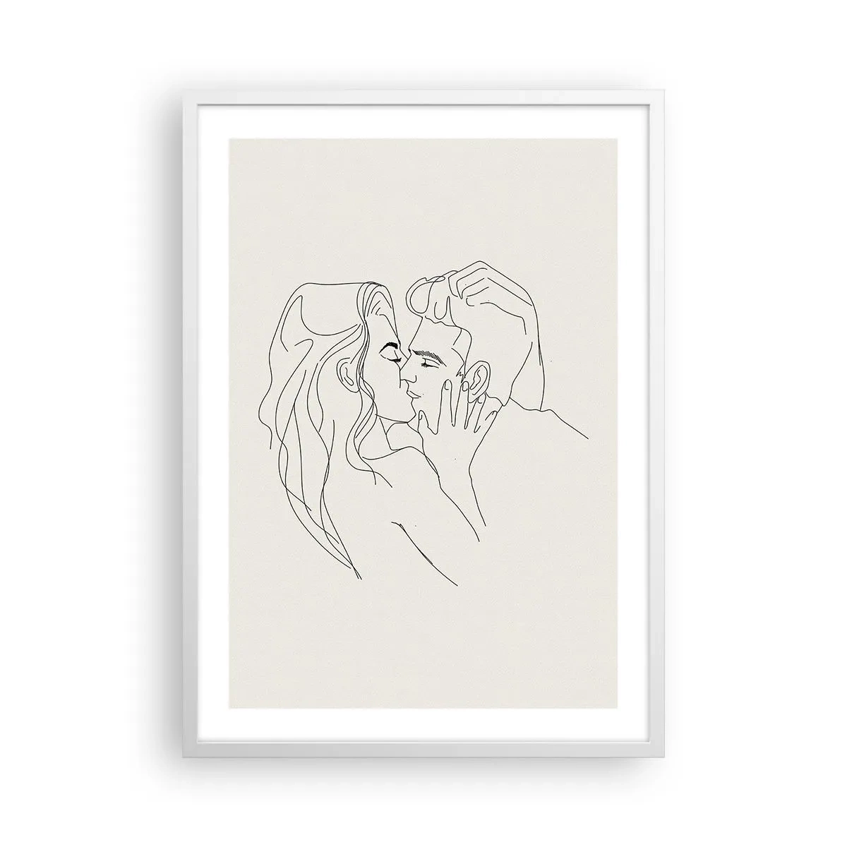 Poster in einem weißen Rahmen - Verstrickt im Gefühl - 50x70 cm