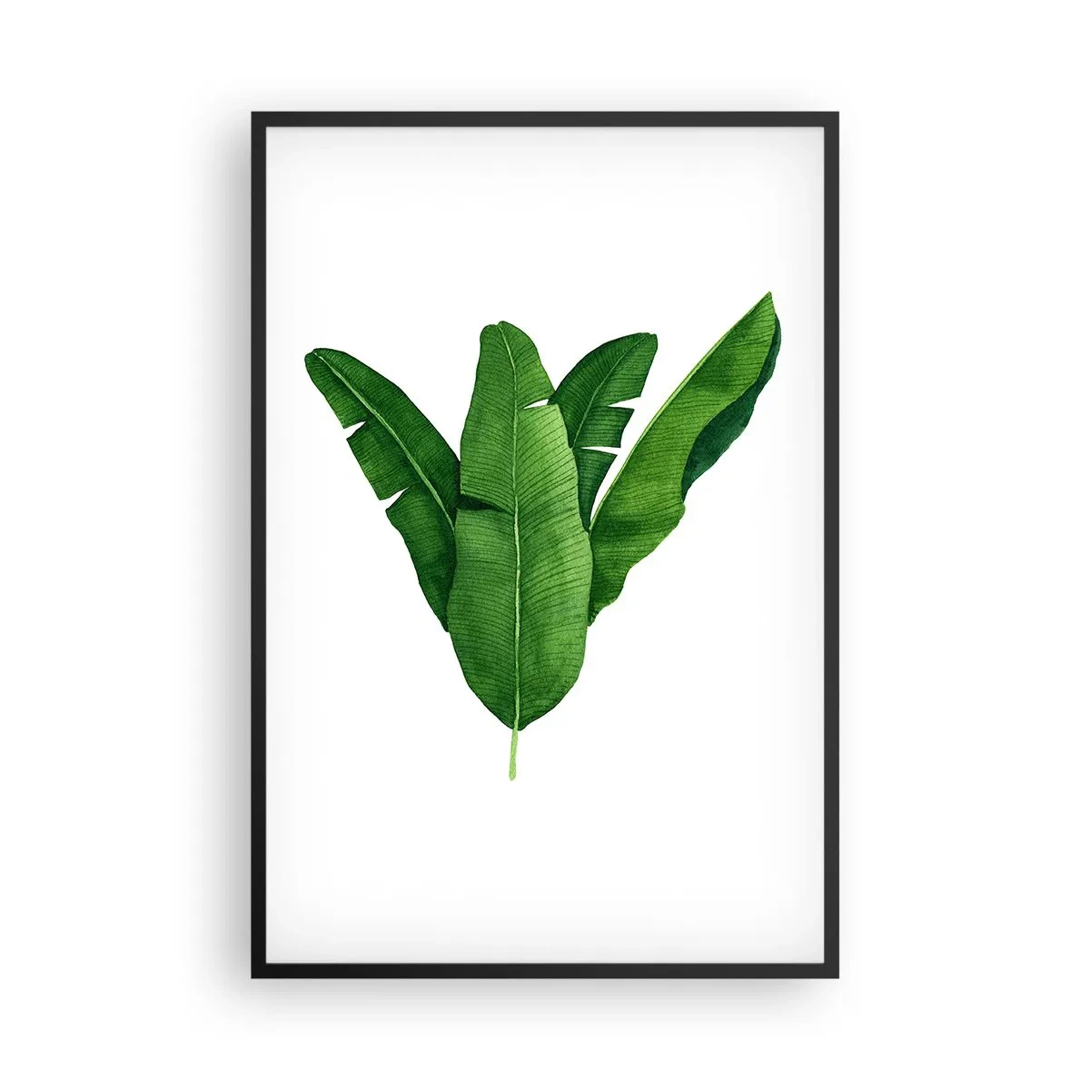 Poster in einem schwarzem Rahmen - Grüne Symmetrie - 61x91 cm