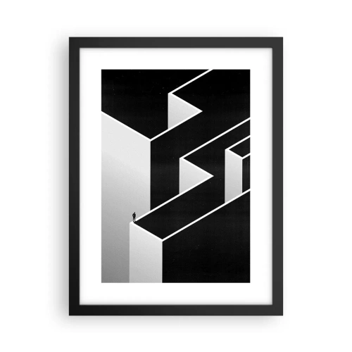 Poster in einem schwarzem Rahmen - Einsamkeit an der Spitze - 30x40 cm