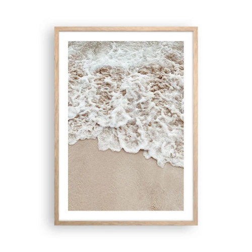 Poster in einem Rahmen aus heller Eiche - Ich komme gleich wieder - 50x70 cm