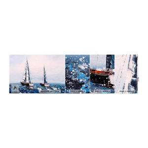 Fototapeten Muster Selbstklebend Deluxe Sticker - Bruderschaft des Windes - Segelboote, Landschaft, Strand - 100x30 cm