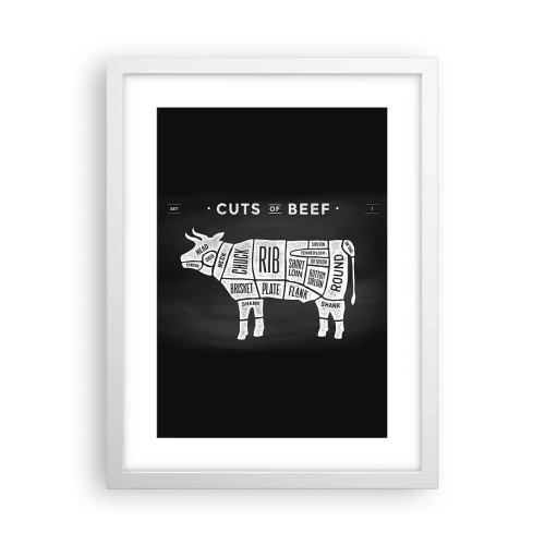 Poster in einem weißen Rahmen - Metzger Grundierung - 30x40 cm