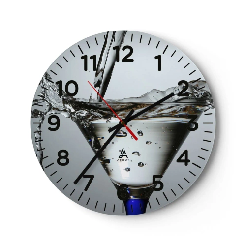 Wanduhr - Glasuhr - Am Rand der Tasse - 40x40 cm