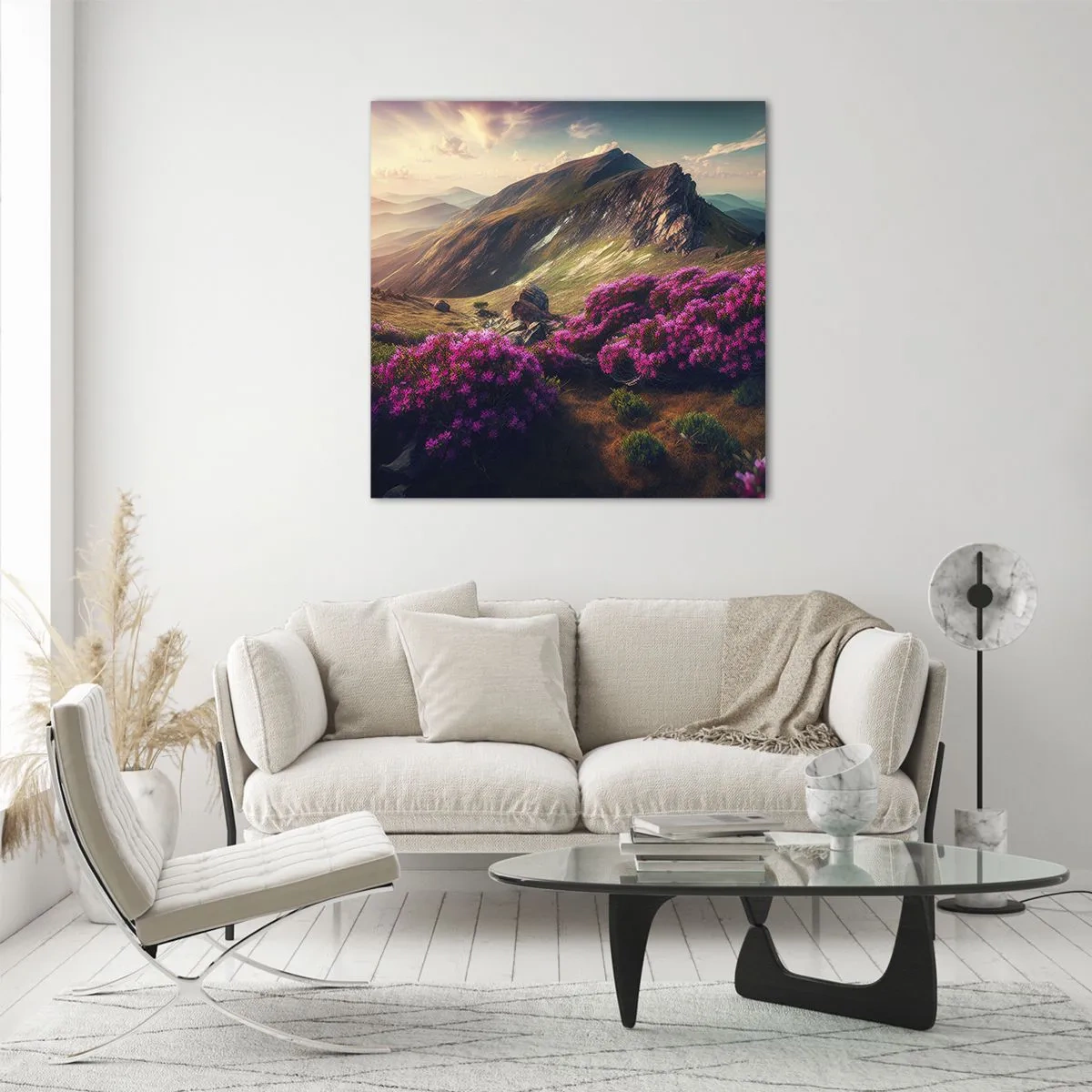 Glasbild - Bild auf glas - Sommer in den Bergen - 30x30 cm