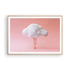 Poster in einem Rahmen aus heller Eiche - Süßes Versprechen - 100x70 cm