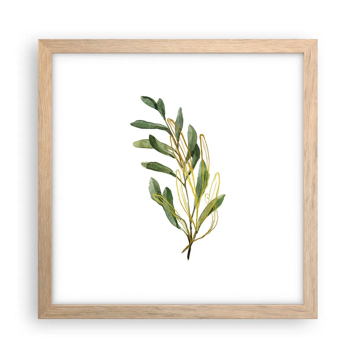 Poster in einem Rahmen aus heller Eiche - Alles was gut ist - 30x30 cm