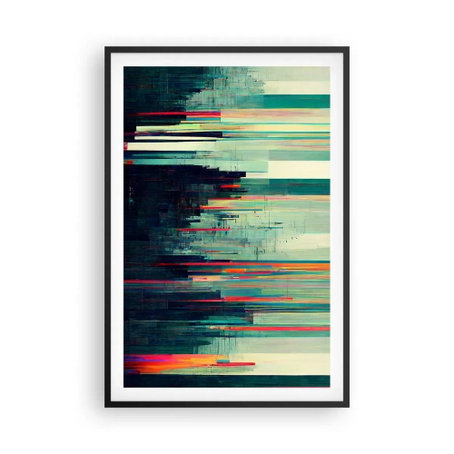 Poster in einem schwarzem Rahmen - Futuristische Stadt - 61x91 cm