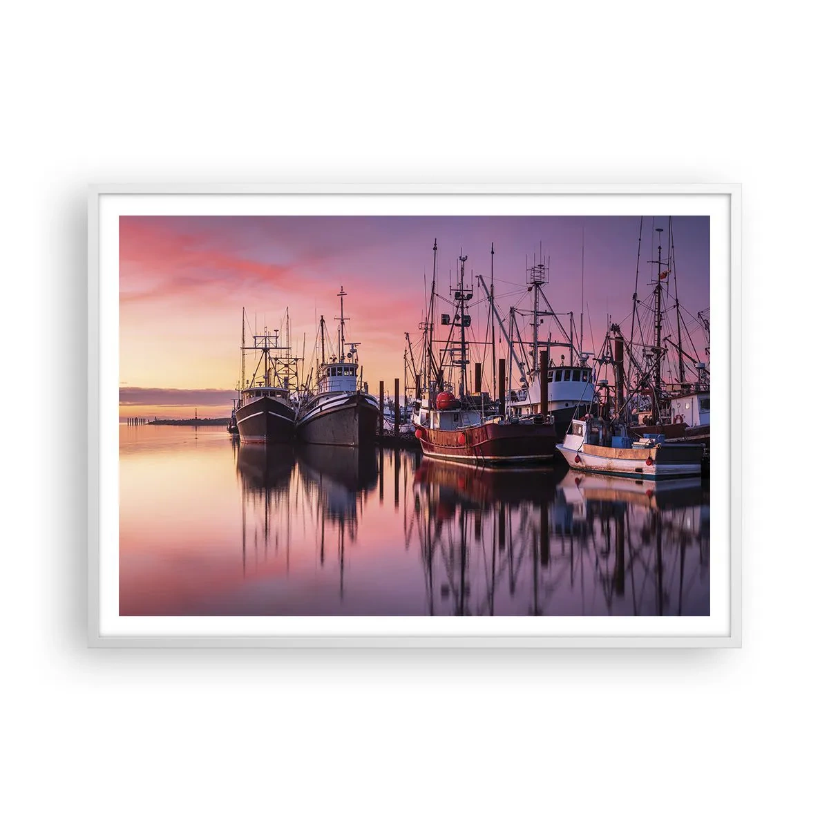 Poster in einem weißen Rahmen - Vor dem nächsten Tag - 100x70 cm