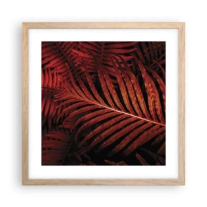 Poster in einem Rahmen aus heller Eiche - Die Hitze des Lebens - 40x40 cm