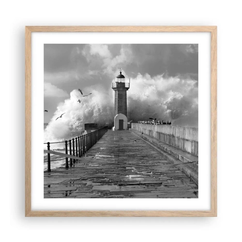 Poster in einem Rahmen aus heller Eiche - Furchtlos - 50x50 cm