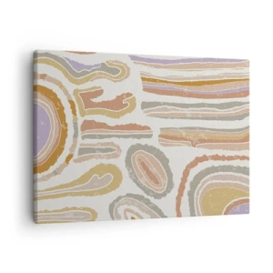 Bild auf Leinwand - Leinwandbild - Bunte Querschnitte abstrakter Formen - 70x50cm - Bunte Querschnitte - Moderne Wanddekoration für Wohnzimmer und Schlafzimmer ARTTOR