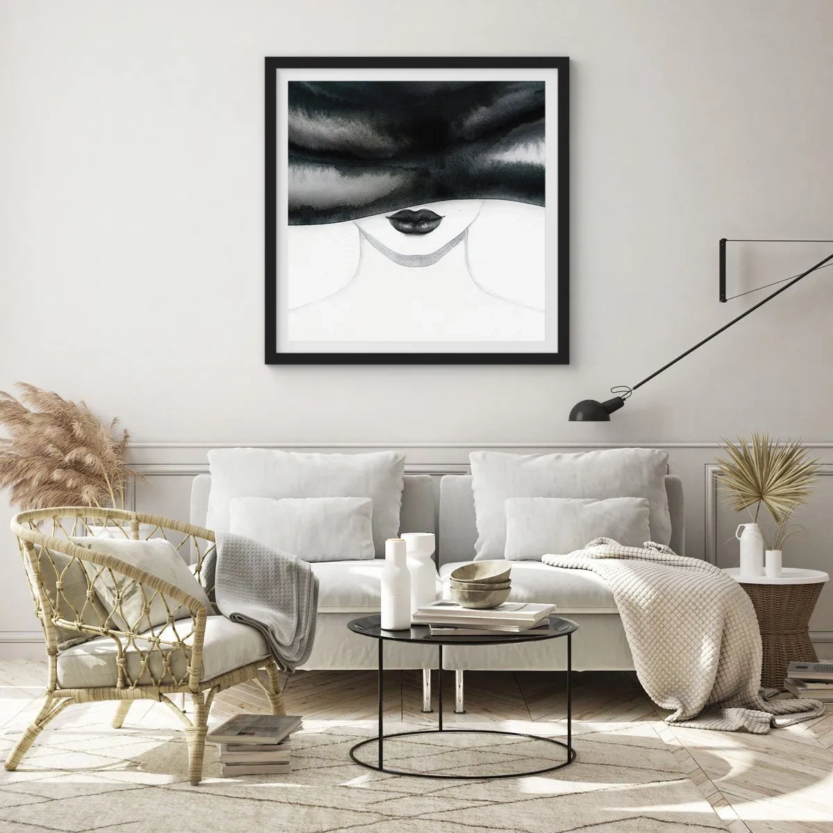 Poster in einem schwarzem Rahmen - Ein sinnliches Geheimnis - 30x30 cm