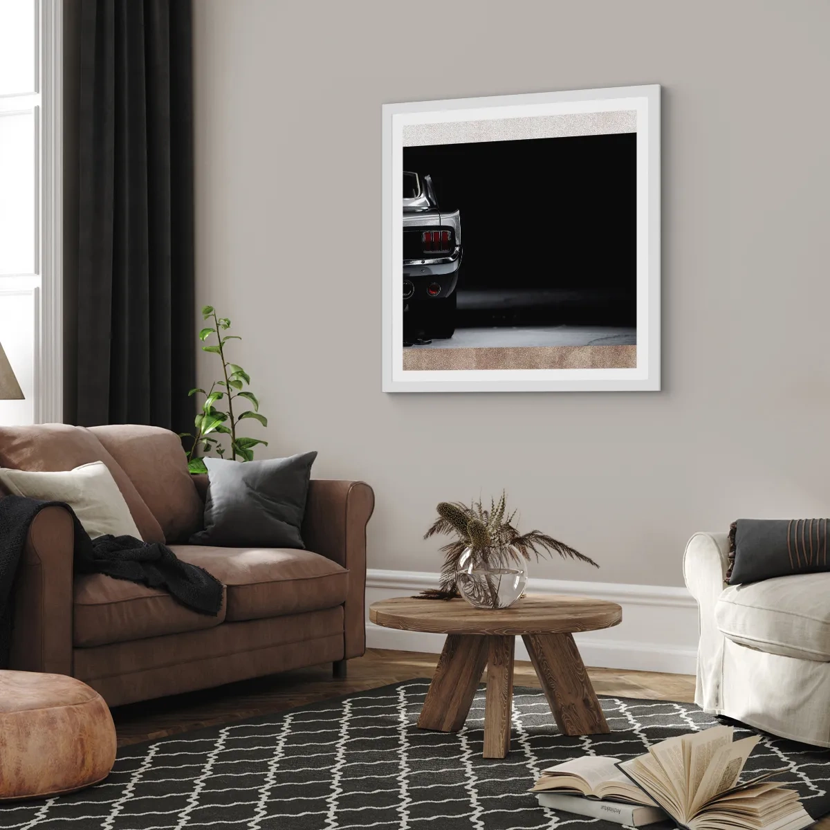 Poster in einem weißen Rahmen - Charme des Klassikers - 30x30 cm