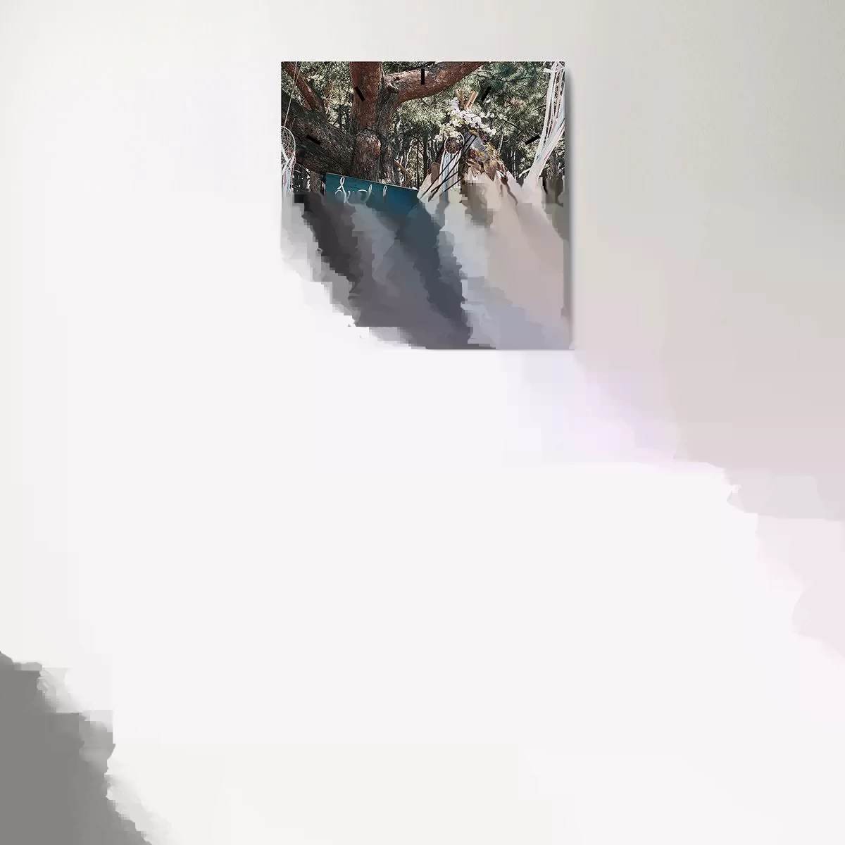 Wanduhr - Glasuhr - Liebe machen ... - 30x30 cm