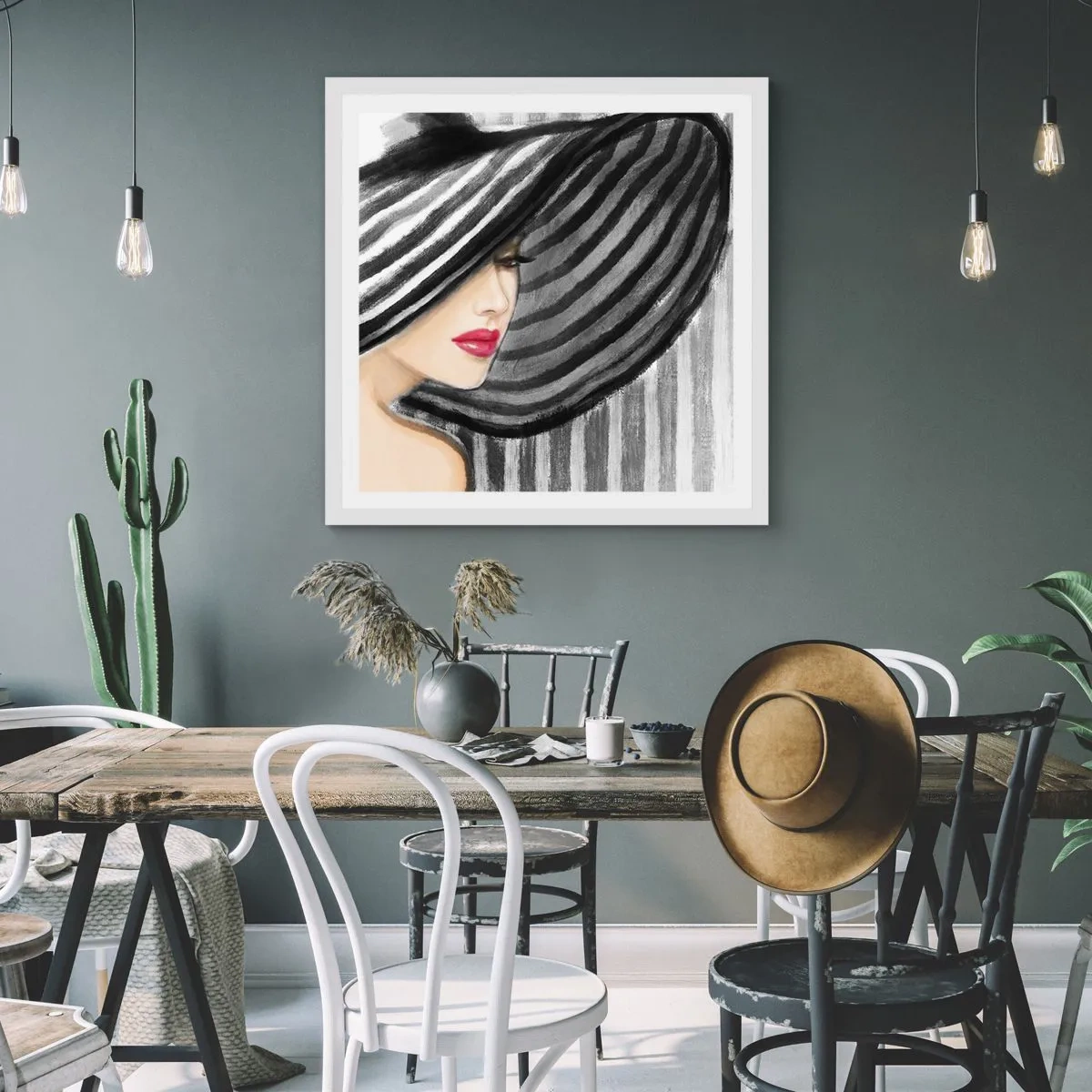 Poster in einem weißen Rahmen - Wo soll ich dich finden? - 30x30 cm