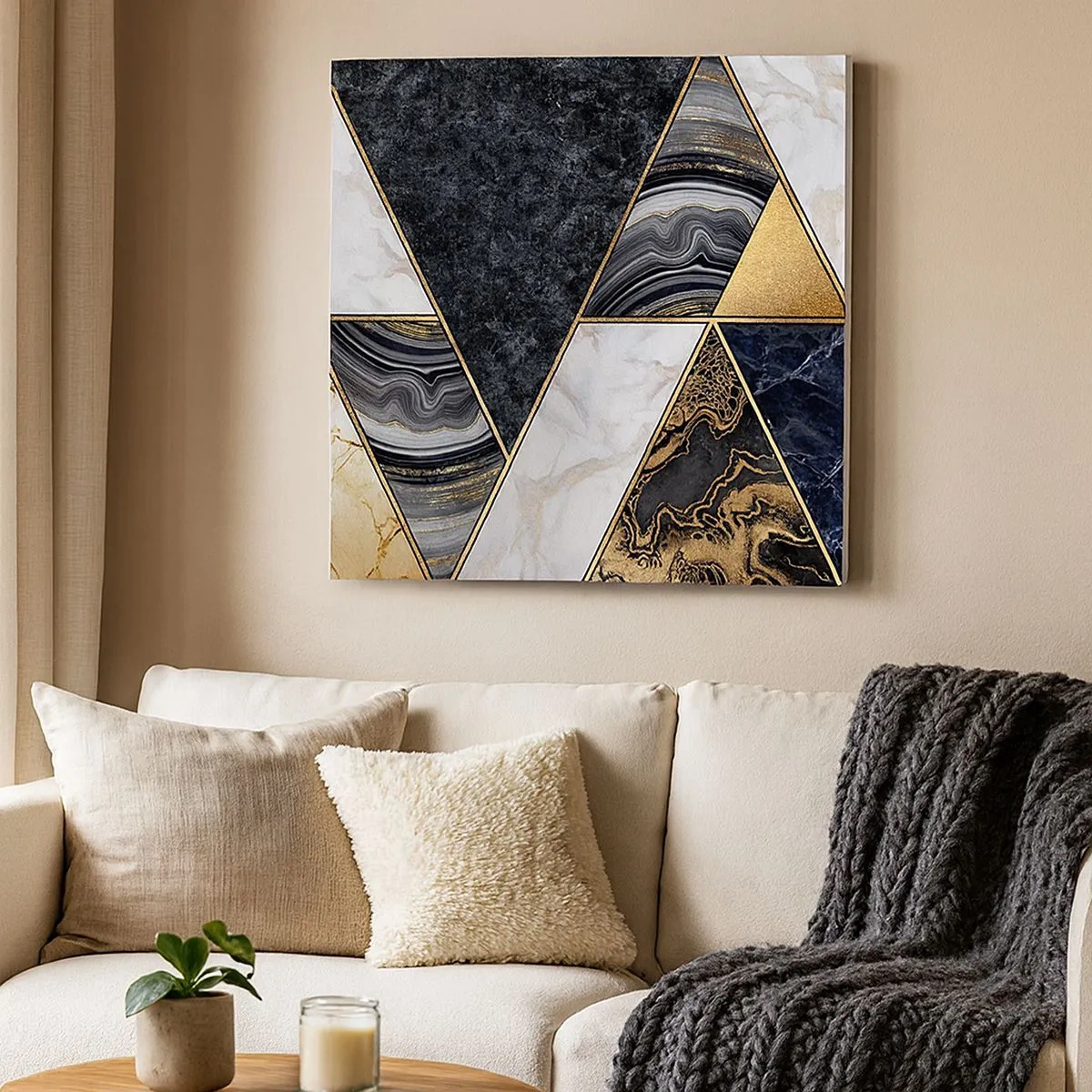 Bild auf Leinwand - Leinwandbild - Stein um Stein - 30x30 cm