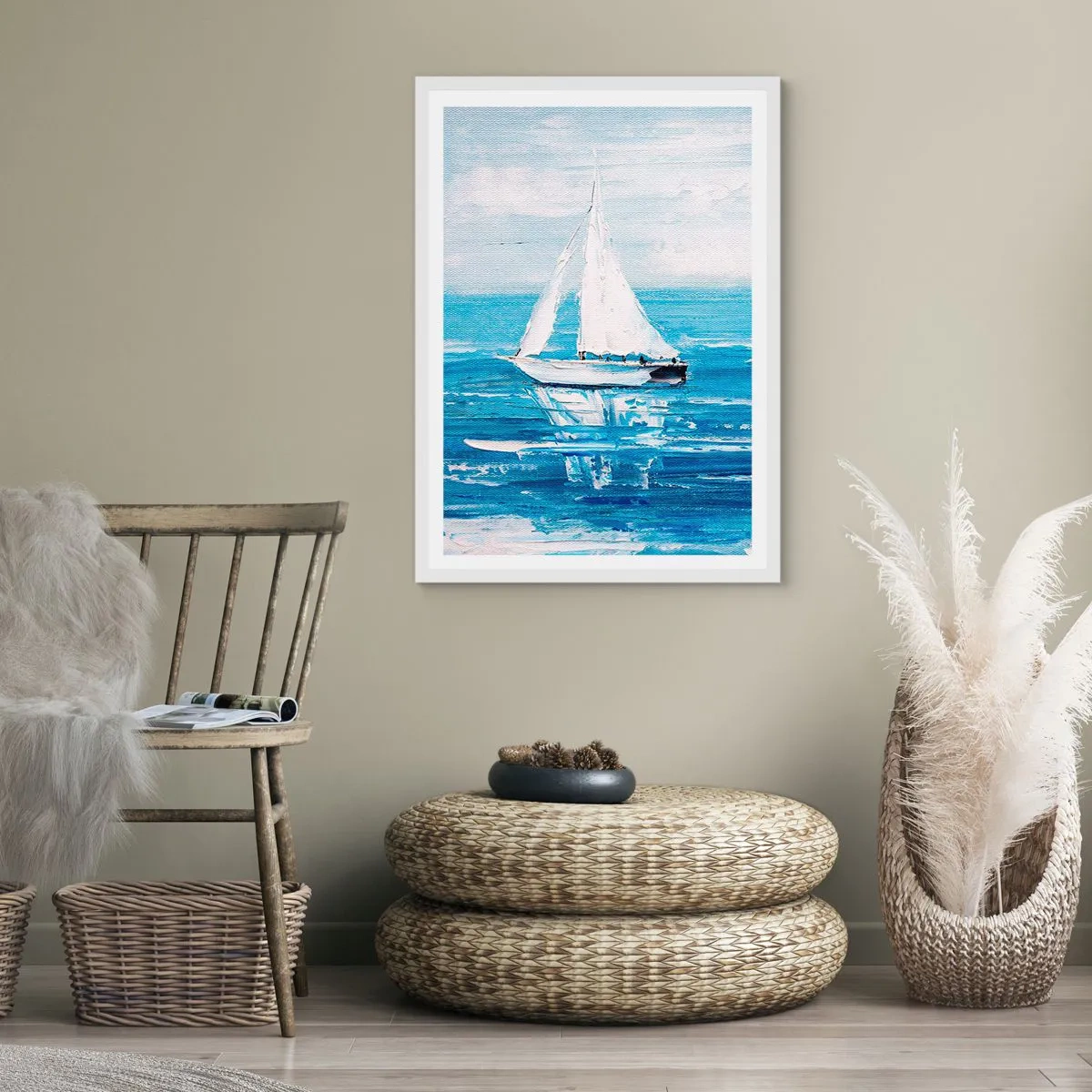 Poster in einem weißen Rahmen - Mit Freund an der Seite - 50x70 cm