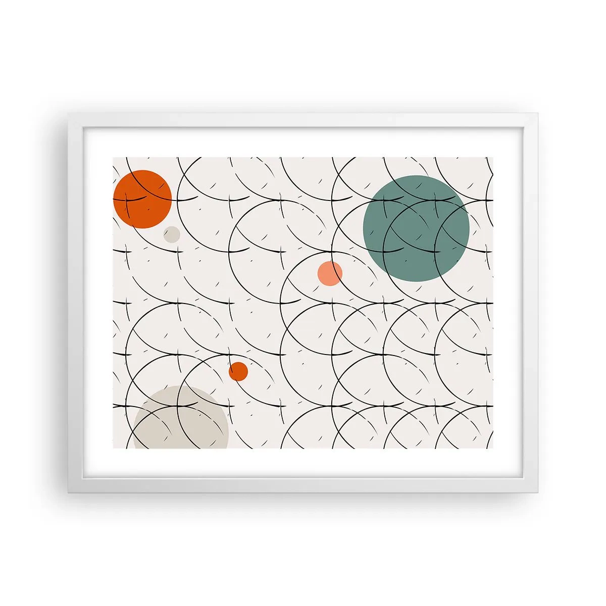 Poster in einem weißen Rahmen - Im Pop-Art-Geist - 50x40 cm