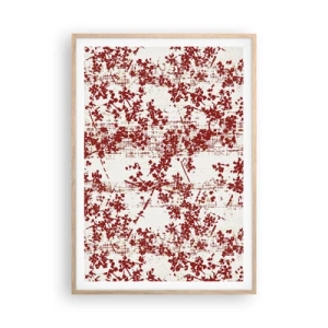 Poster in einem Rahmen aus heller Eiche - Wie alter Perkal - 70x100 cm