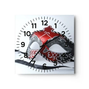 Wanduhr - Glasuhr - Einladung zum Abschlussball - 40x40 cm