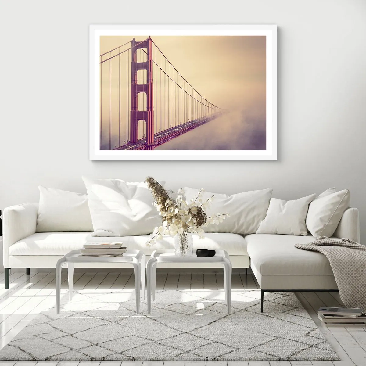 Poster in einem weißen Rahmen - Zwischen Himmel und Erde - 40x30 cm