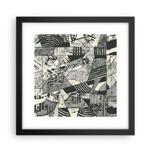 Poster in einem schwarzem Rahmen - Die Dynamik der Gegenwart - 30x30 cm