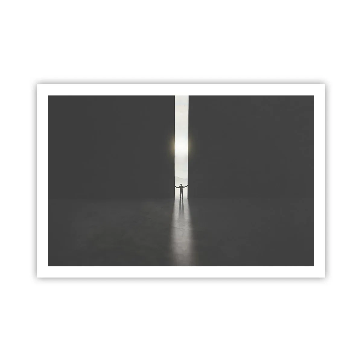 Poster - Ein Schritt in eine strahlende Zukunft - 91x61 cm