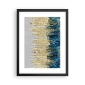 Poster in einem schwarzem Rahmen - Vergoldete Grenze - 30x40 cm