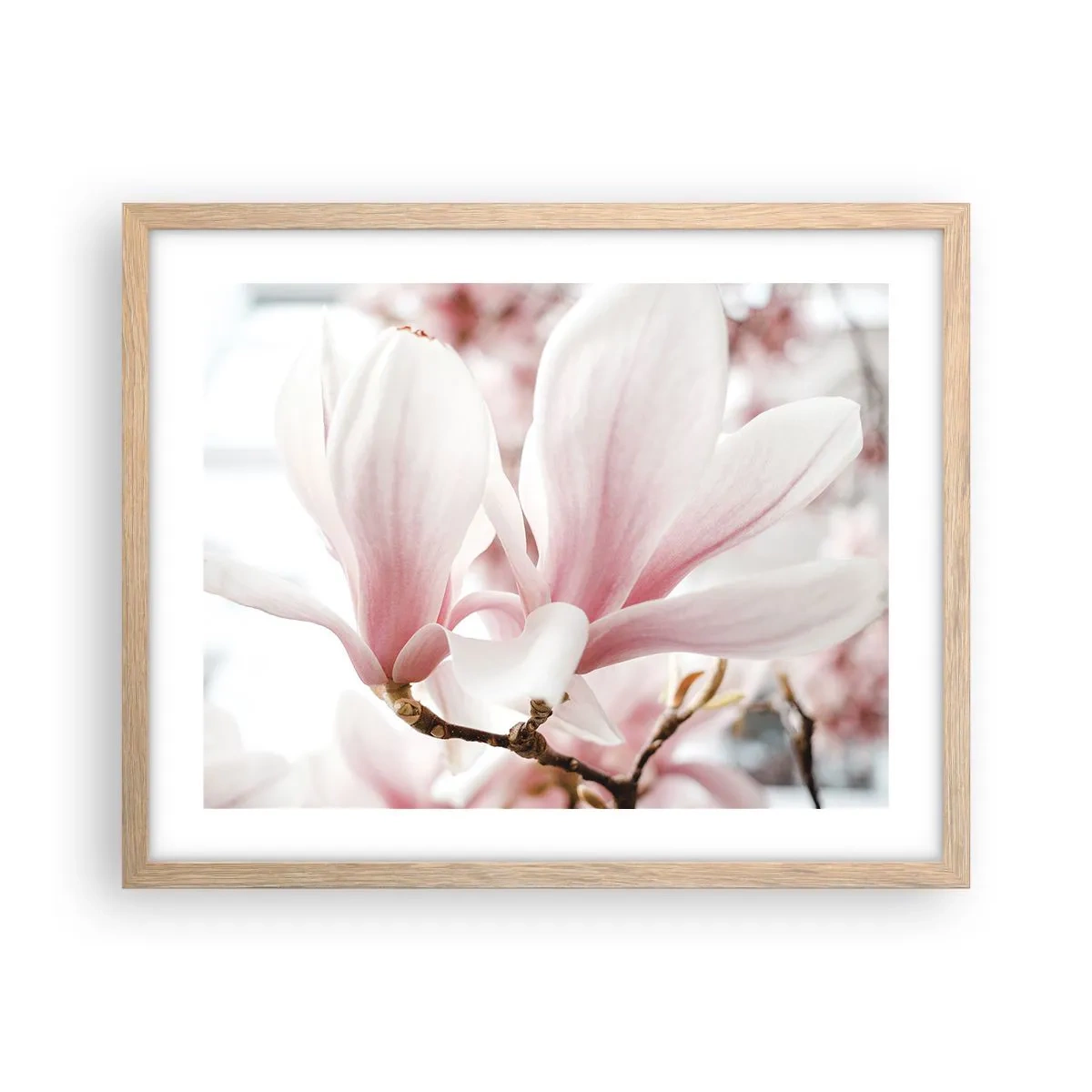 Poster in einem Rahmen aus heller Eiche - Eine Fülle von Zärtlichkeit - 50x40 cm