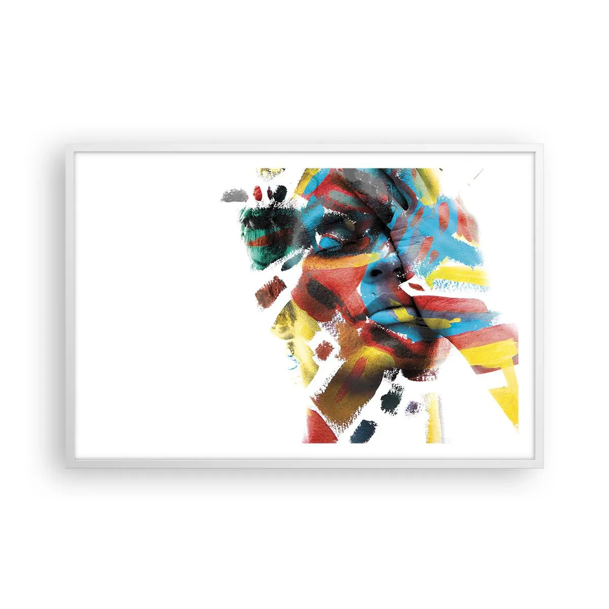 Poster in einem weißen Rahmen - Eine bunte Persönlichkeit - 91x61 cm