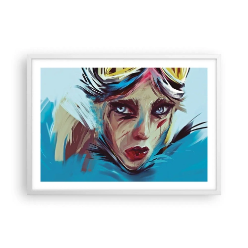 Poster in einem weißen Rahmen - Strassenkämpferin - 70x50 cm