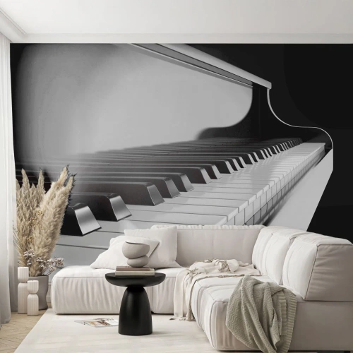Selbstklebende Fototapete Deluxe Sticker - Harmonie von Formen und Farben - Klavier, Klavier, Musik - 300x210 cm