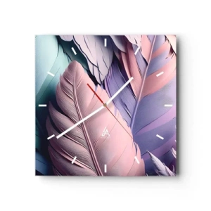 Wanduhr - Glasuhr - Vogel-Chic - 40x40 cm