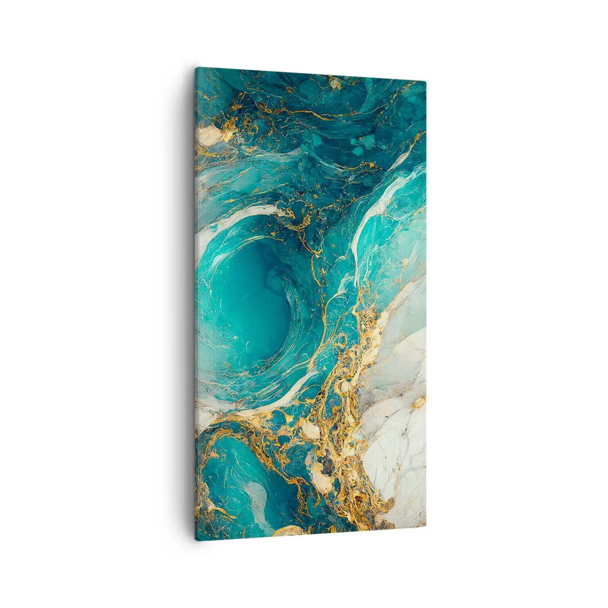 Bild auf Leinwand - Leinwandbild - Komposition mit Goldadern - 55x100 cm