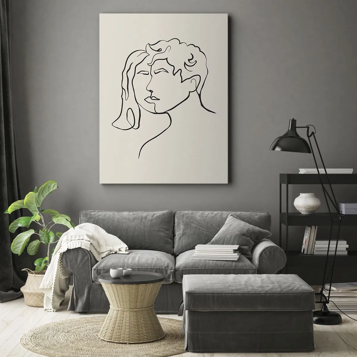 Bild auf Leinwand - Leinwandbild - Und es wurde Einheit - 55x100 cm