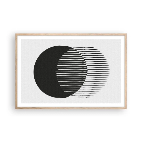 Poster in einem Rahmen aus heller Eiche - Sein Alter Ego - 91x61 cm