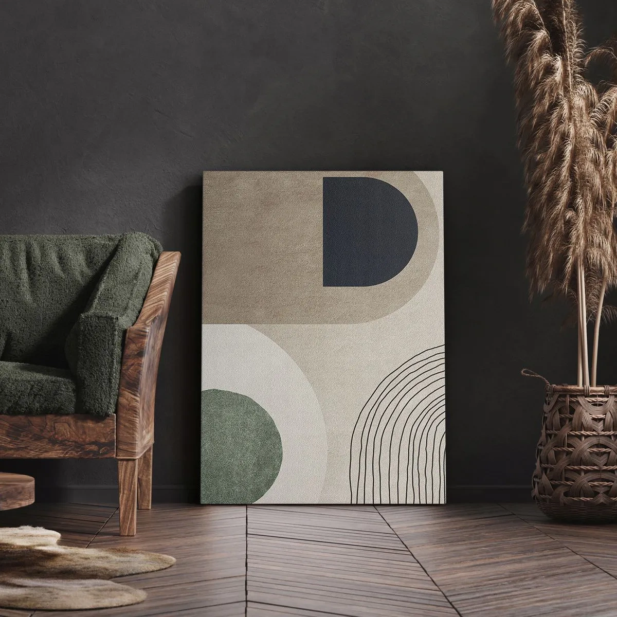 Bild auf Leinwand - Leinwandbild - Sanftheit des Ovals - 45x80 cm