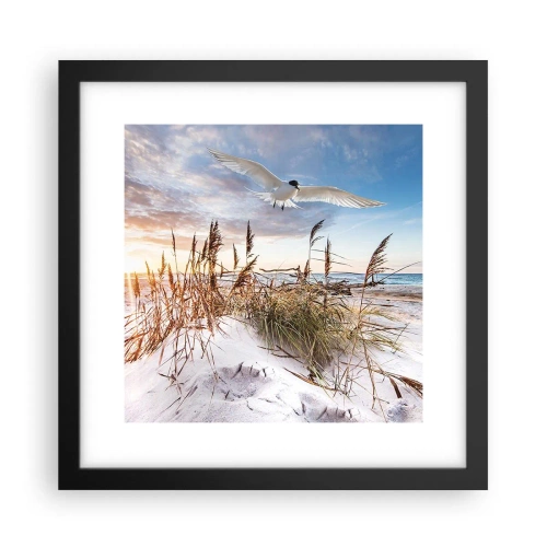 Poster in einem schwarzem Rahmen - Wind vom Meer - 30x30 cm