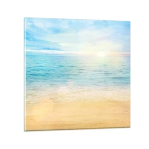 Glasbild - Bild auf glas - Großes Blau - 50x50 cm