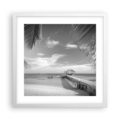 Poster in einem weißen Rahmen - Erinnerung oder Traum? - 40x40 cm