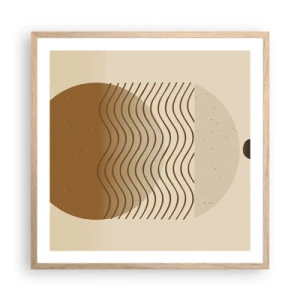 Poster in einem Rahmen aus heller Eiche - Zur Entstehung geometrischer Figuren - 60x60 cm