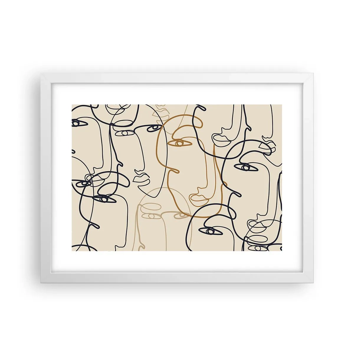 Poster in einem weißen Rahmen - Das Porträt wird multipliziert - 40x30 cm