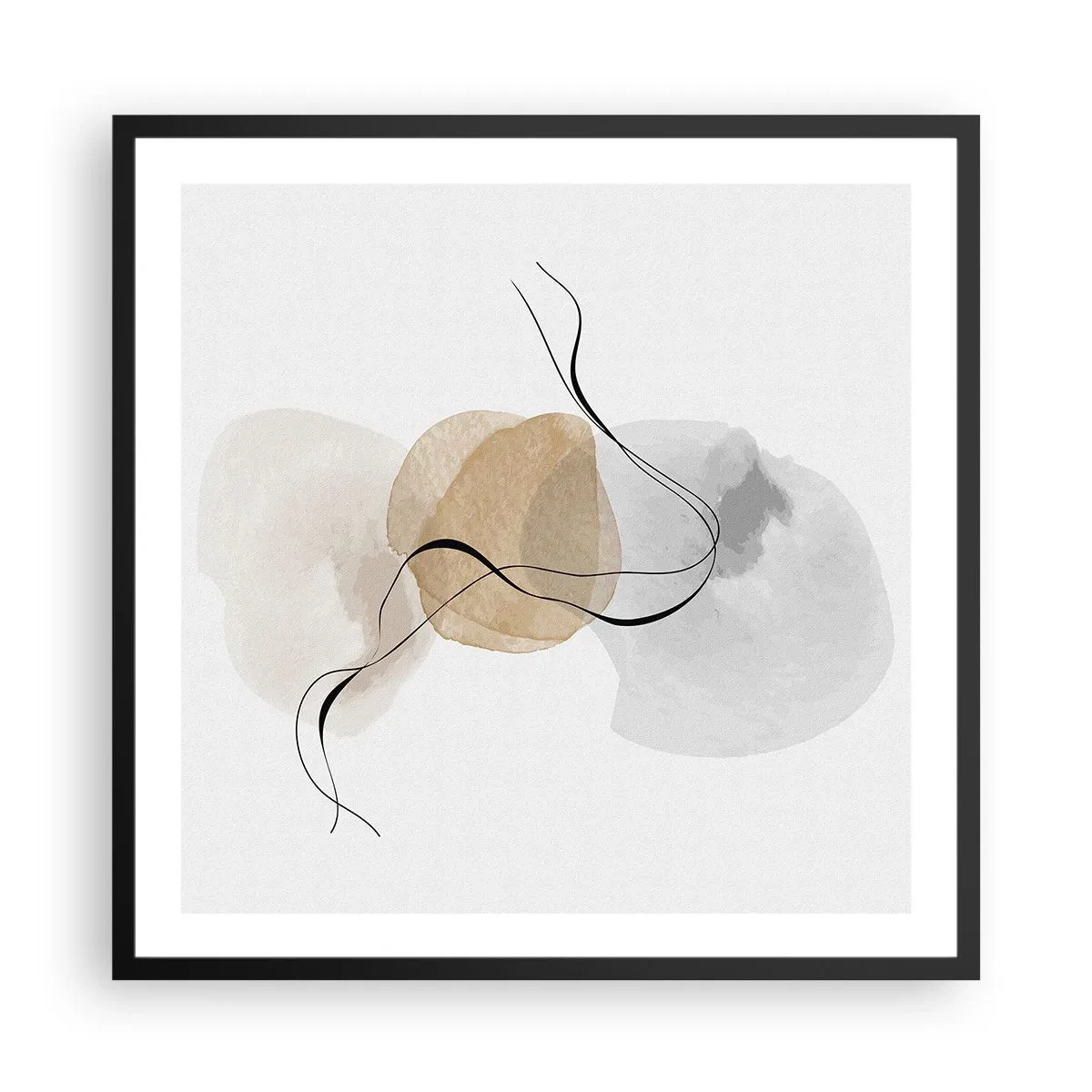 Poster in einem schwarzem Rahmen - Luftperlen - 60x60 cm