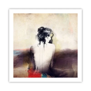 Poster - Glatte Linien, ovale Formen - 60x60 cm