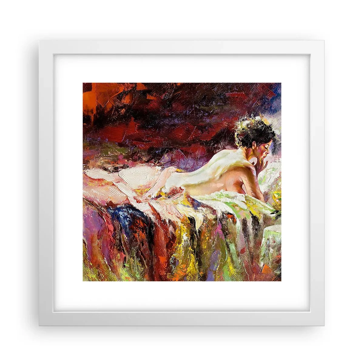 Poster in einem weißen Rahmen - Venus in Gedanken - 30x30 cm