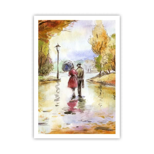 Poster - Romantischer Herbst im Park - 70x100 cm