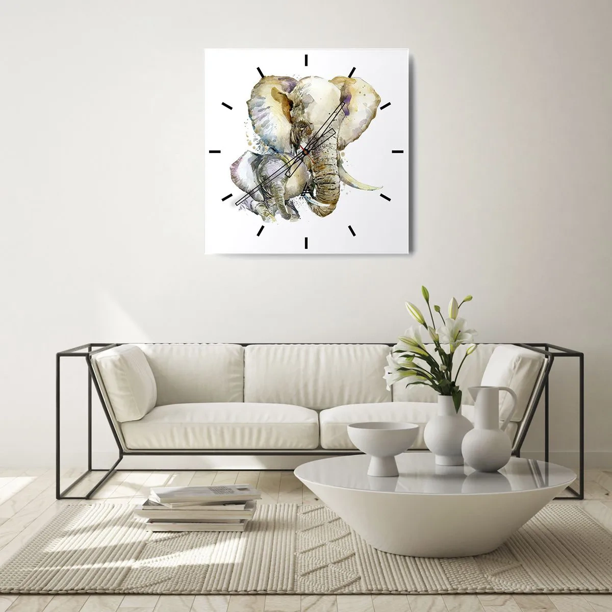 Wanduhr - Glasuhr - Mama ist kein Zuhause - 40x40 cm